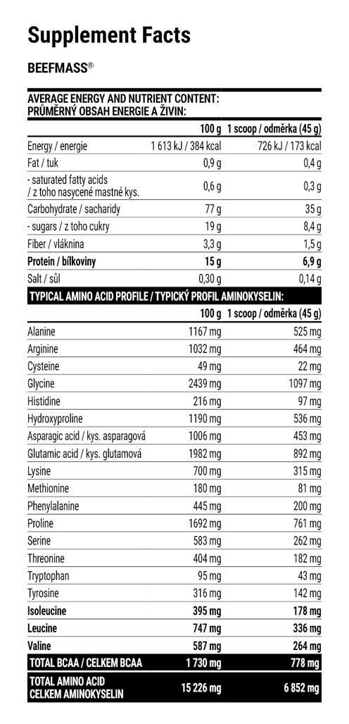 Extrifit BeefMass Beef Isolate 3000g